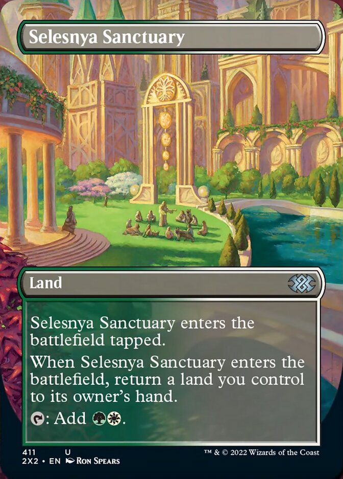 Selesnya Sanctuary (Borderless Alternate Art) [Double Masters 2022] | Gamer Loot