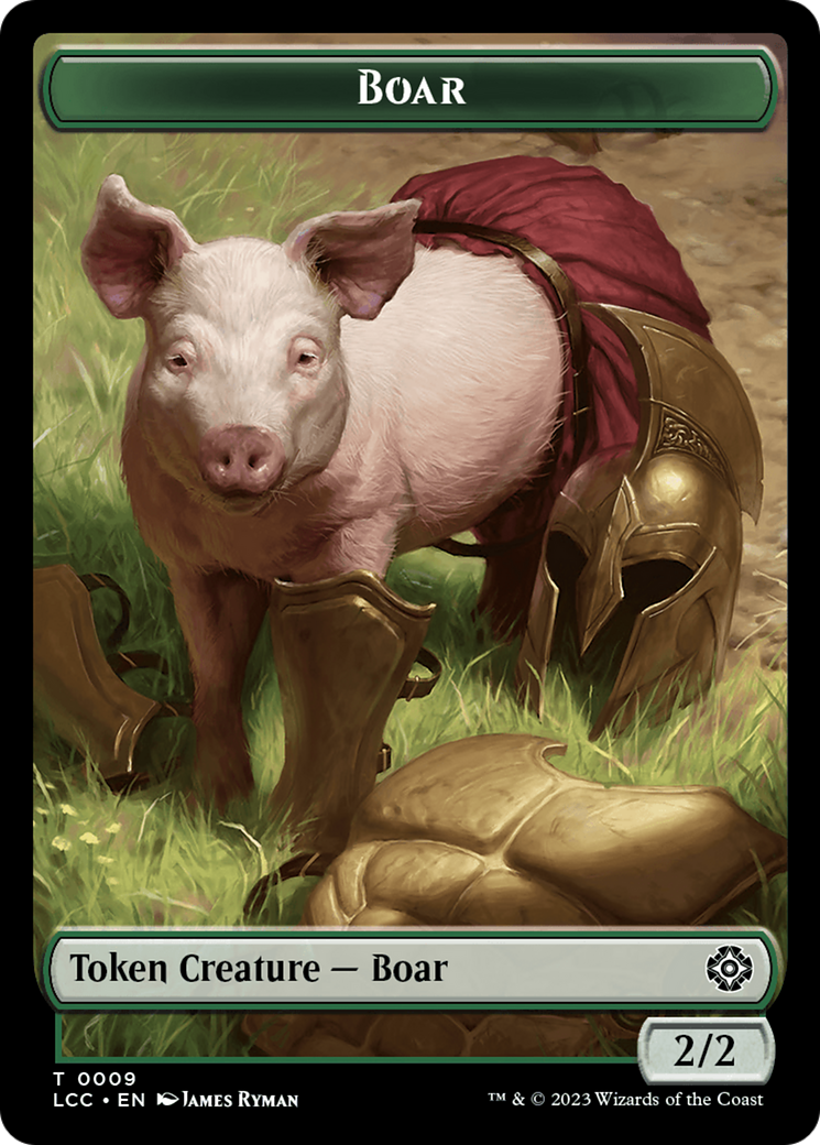 Boar // Merfolk (0003) Double-Sided Token [The Lost Caverns of Ixalan Commander Tokens] | Gamer Loot