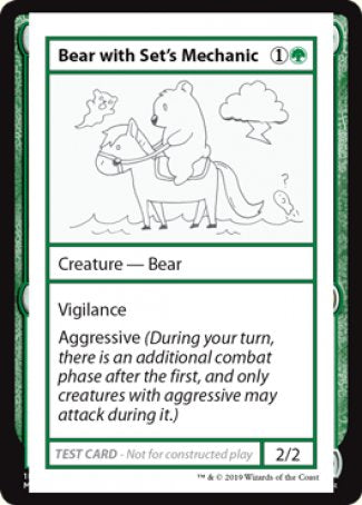 Bear with Set's Mechanic (2021 Edition) [Mystery Booster Playtest Cards] | Gamer Loot