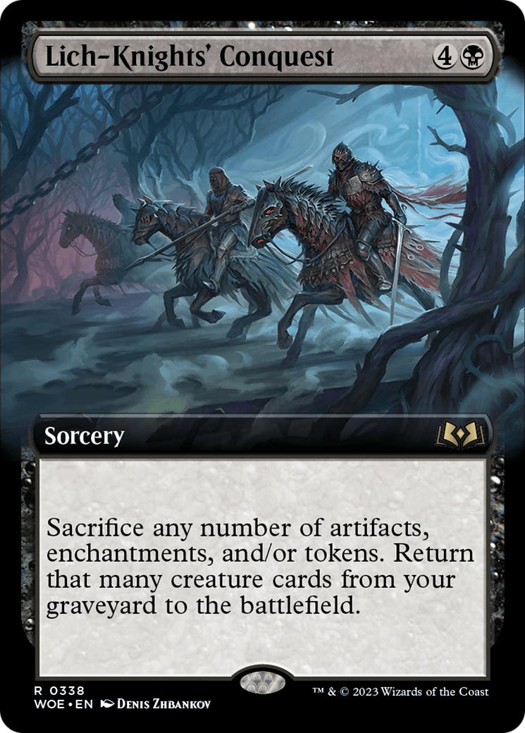 Lich-Knights' Conquest (Extended Art) [Wilds of Eldraine] | Gamer Loot