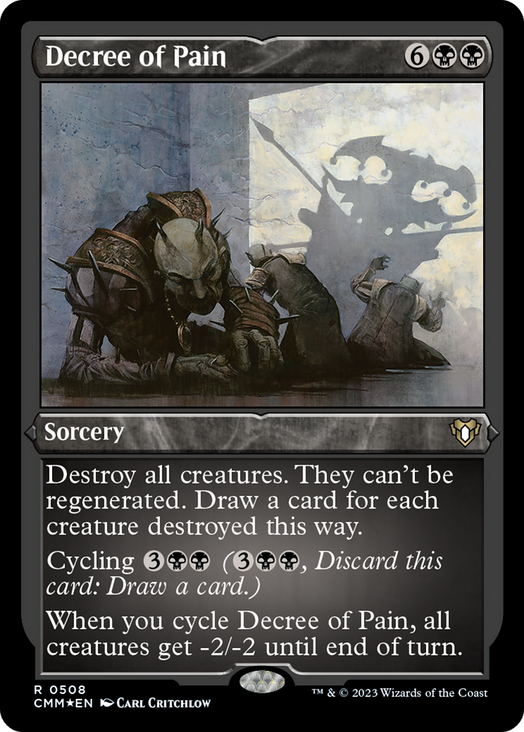 Decree of Pain (Foil Etched) [Commander Masters] | Gamer Loot