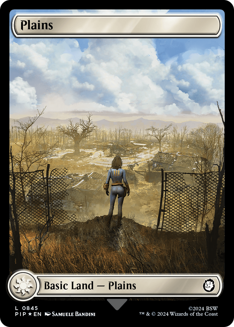 Plains (0845) (Surge Foil) [Fallout] | Gamer Loot