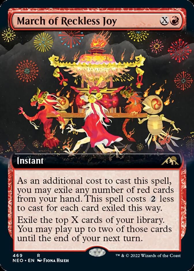 March of Reckless Joy (Extended Art) [Kamigawa: Neon Dynasty] | Gamer Loot