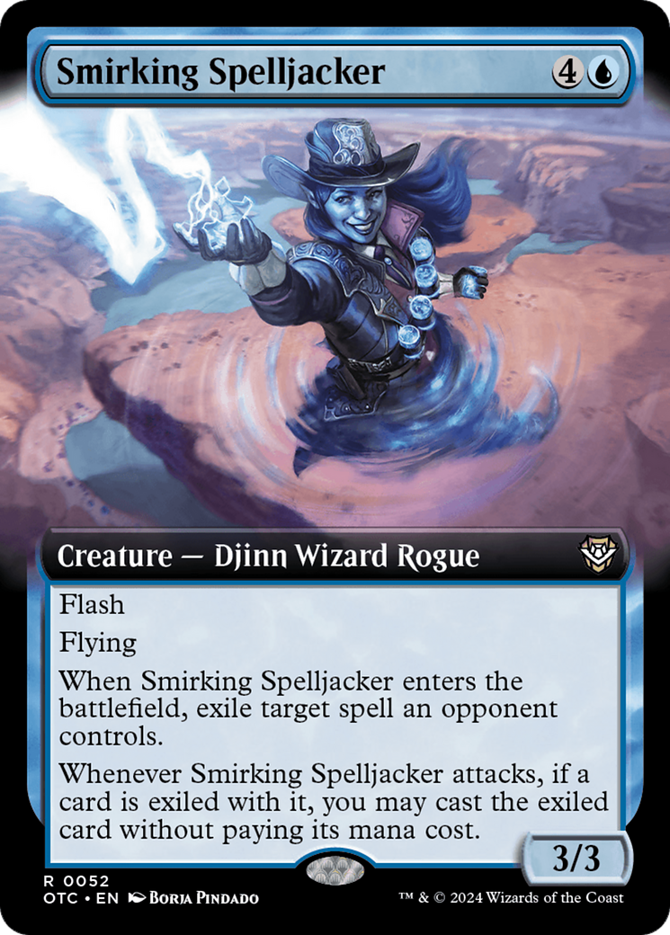 Smirking Spelljacker (Extended Art) [Outlaws of Thunder Junction Commander] | Gamer Loot