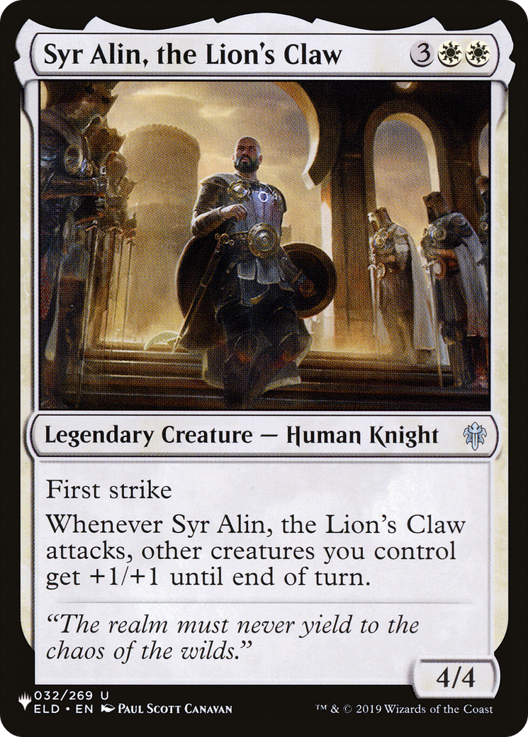 Syr Alin, the Lion's Claw [The List Reprints] | Gamer Loot