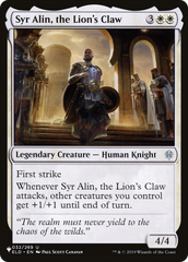 Syr Alin, the Lion's Claw [The List Reprints] | Gamer Loot