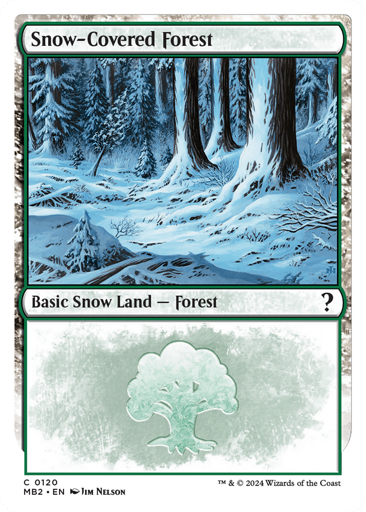 Snow-Covered Forest (White Border) [Mystery Booster 2] | Gamer Loot