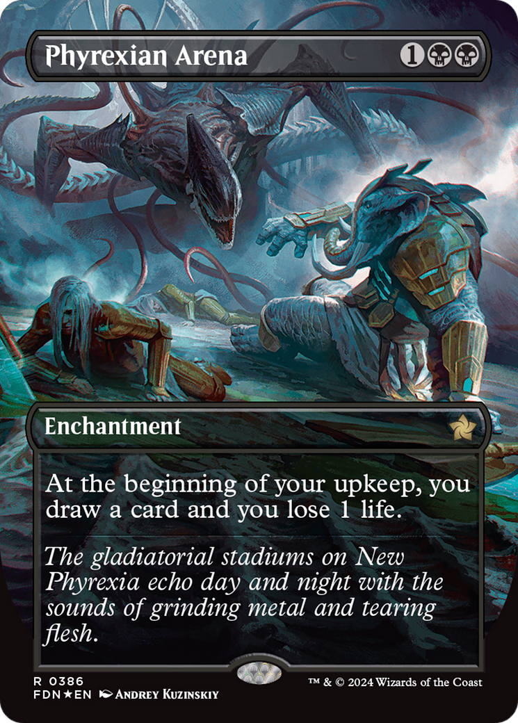 Phyrexian Arena (Borderless) (Mana Foil) [Foundations] | Gamer Loot