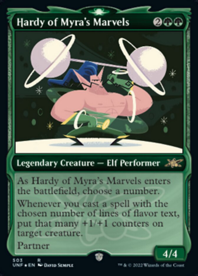Hardy of Myra's Marvels (Showcase) (Galaxy Foil) [Unfinity] | Gamer Loot