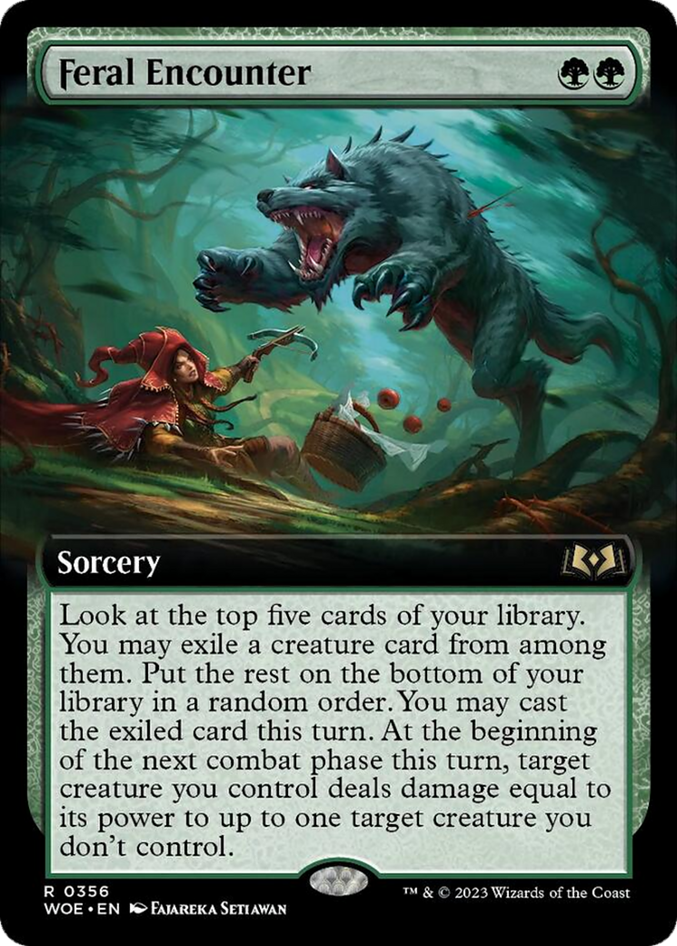 Feral Encounter (Extended Art) [Wilds of Eldraine] | Gamer Loot