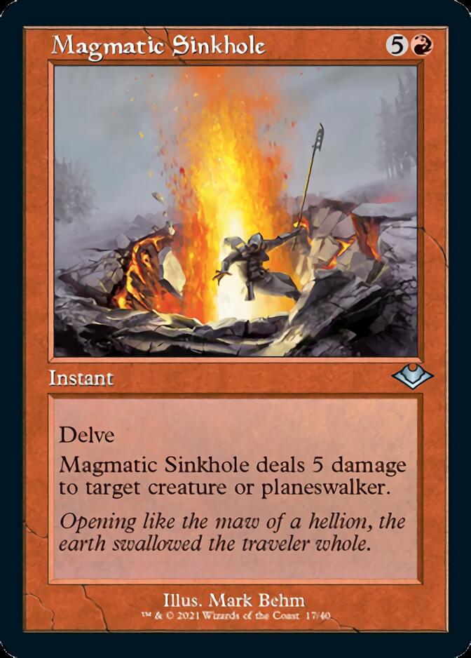 Magmatic Sinkhole (Retro Foil Etched) [Modern Horizons] | Gamer Loot