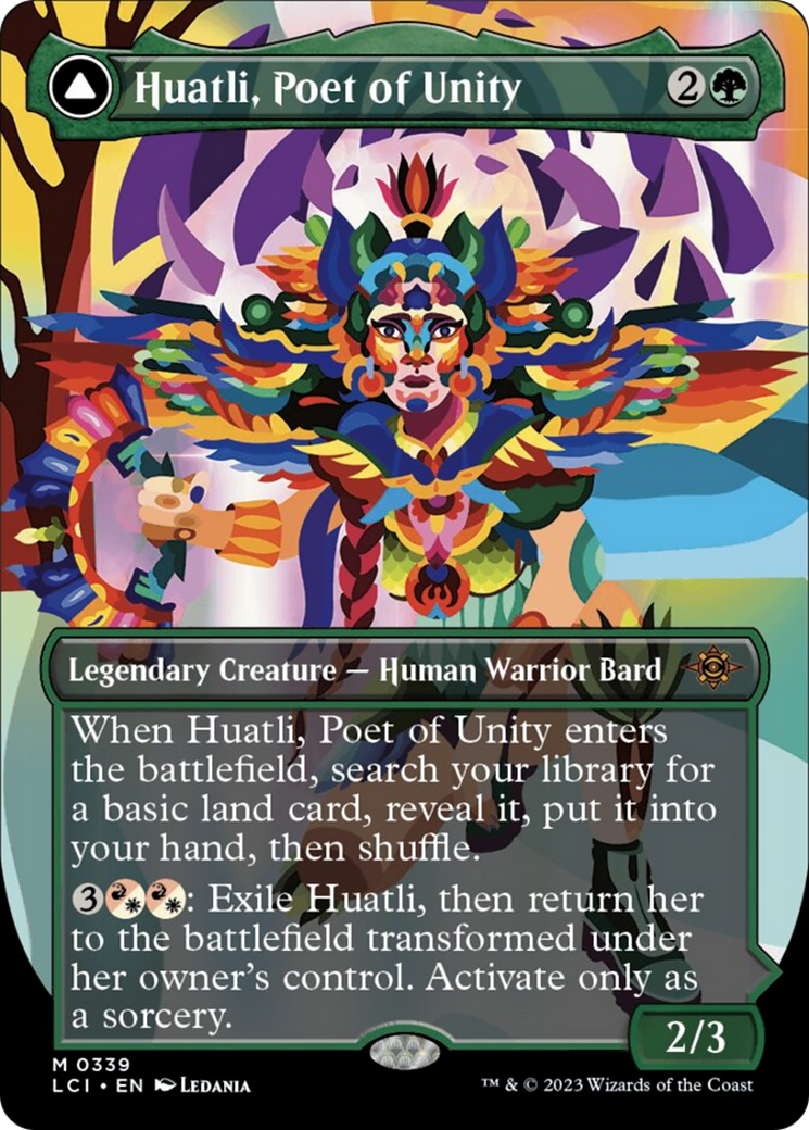 Huatli, Poet of Unity // Roar of the Fifth People (Borderless) [The Lost Caverns of Ixalan] | Gamer Loot