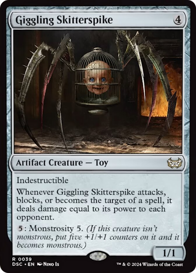 Giggling Skitterspike (Extended Art) [Duskmourn: House of Horror Commander] | Gamer Loot