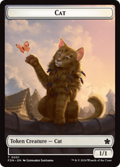 Cat (0001) // Cat (0002) Doubled-Sided Token [Foundations Tokens] | Gamer Loot