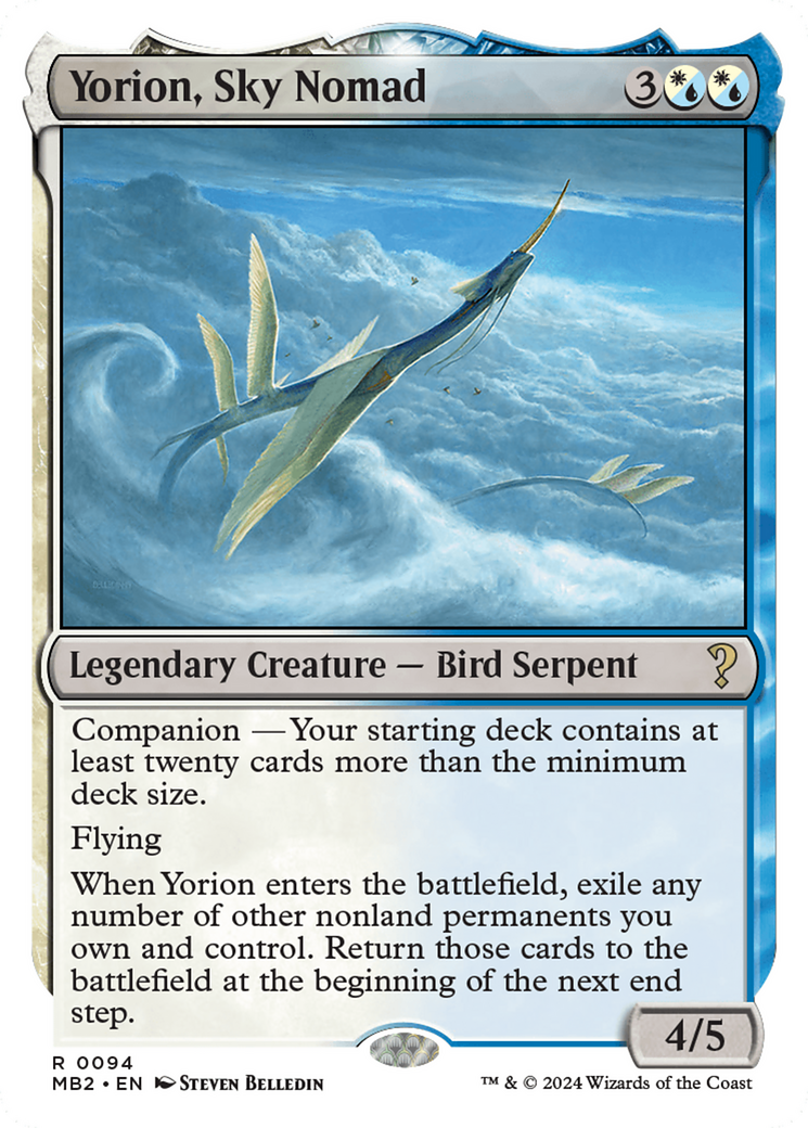 Yorion, Sky Nomad (White Border) [Mystery Booster 2] | Gamer Loot