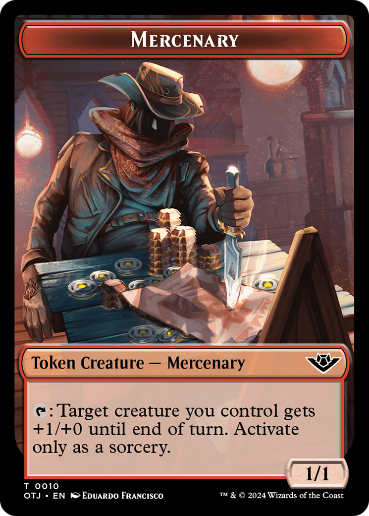 Mercenary // Construct Double-Sided Token [Outlaws of Thunder Junction Tokens] | Gamer Loot