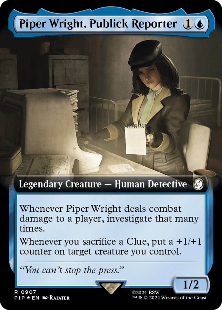 Piper Wright, Publick Reporter (Extended Art) (Surge Foil) [Fallout] | Gamer Loot