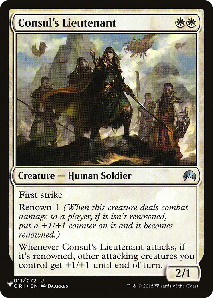 Consul's Lieutenant [The List Reprints] | Gamer Loot