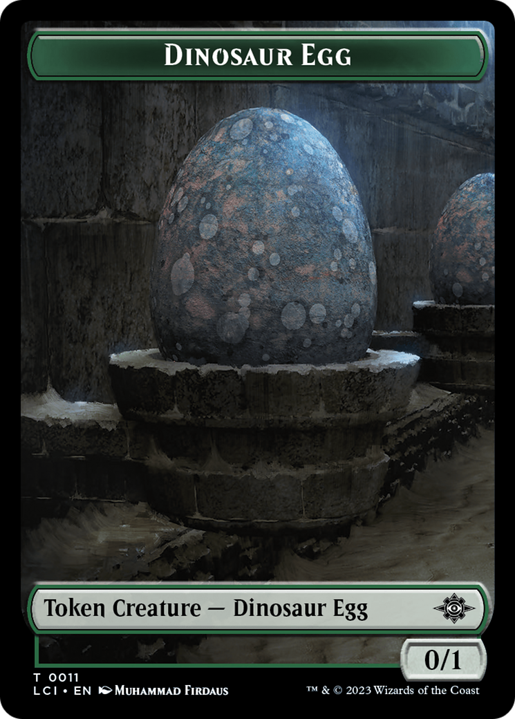 Dinosaur Egg // Dinosaur (0010) Double-Sided Token [The Lost Caverns of Ixalan Tokens] | Gamer Loot