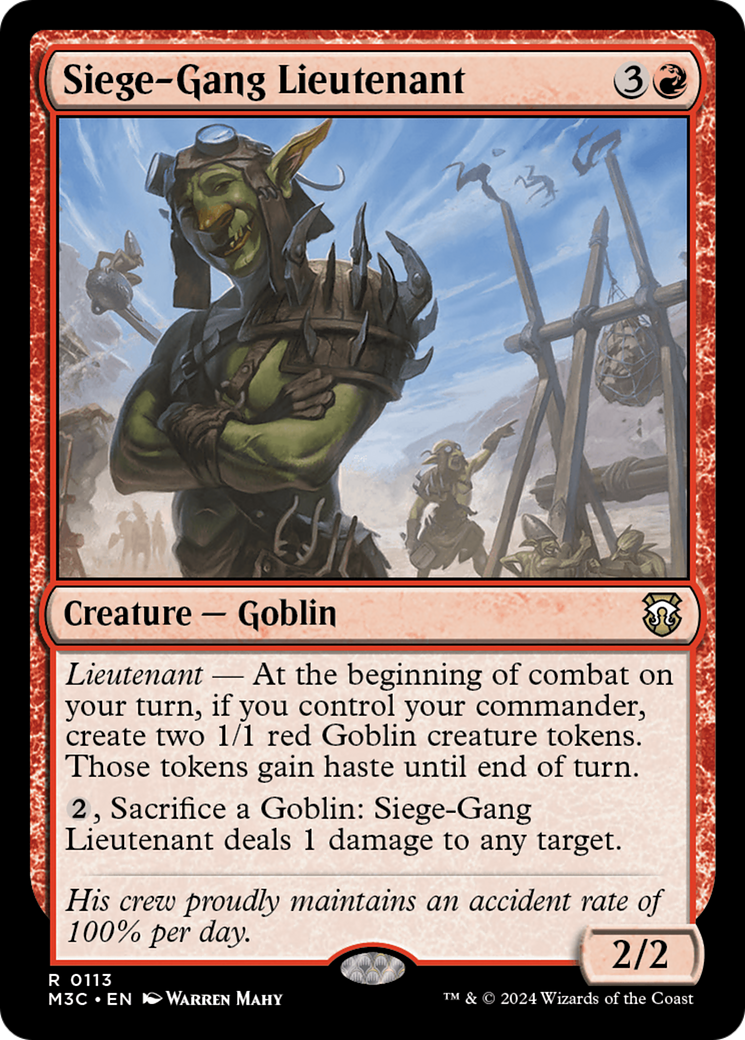 Siege-Gang Lieutenant [Modern Horizons 3 Commander] | Gamer Loot