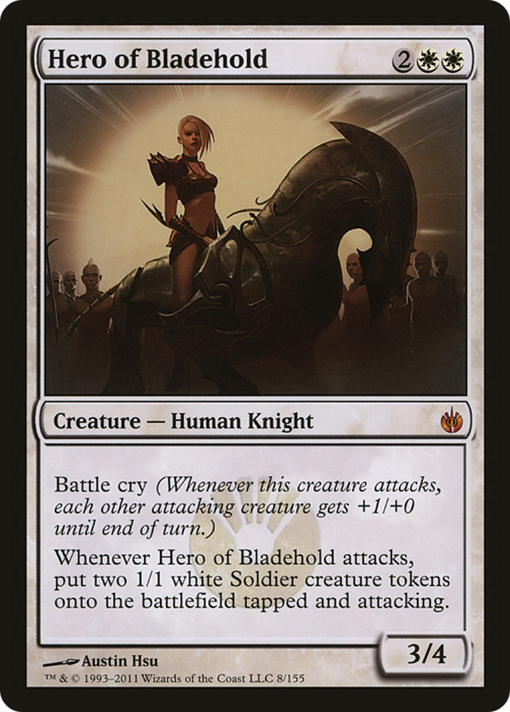 Hero of Bladehold (Mirrodin Besieged) (Oversized) [Oversize Cards] | Gamer Loot