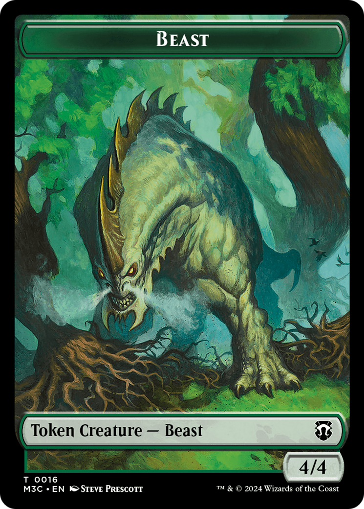 Elephant // Beast (0016) Double-Sided Token [Modern Horizons 3 Commander Tokens] | Gamer Loot