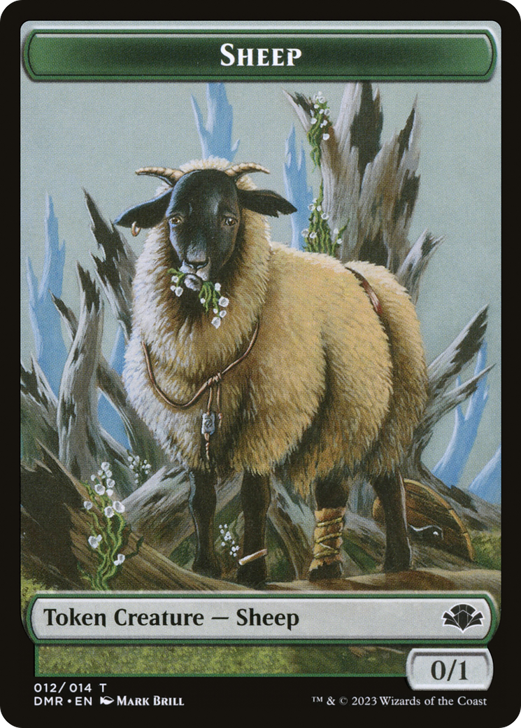 Sheep Token [Dominaria Remastered Tokens] | Gamer Loot