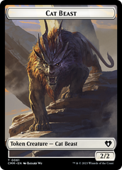 Cleric // Cat Beast Double-Sided Token [Commander Masters Tokens] | Gamer Loot