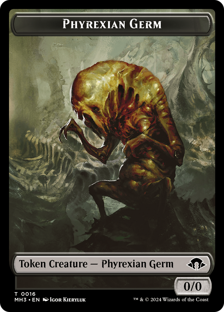 Phyrexian Germ // Phyrexian Wurm (0017) Double-Sided Token [Modern Horizons 3 Tokens] | Gamer Loot