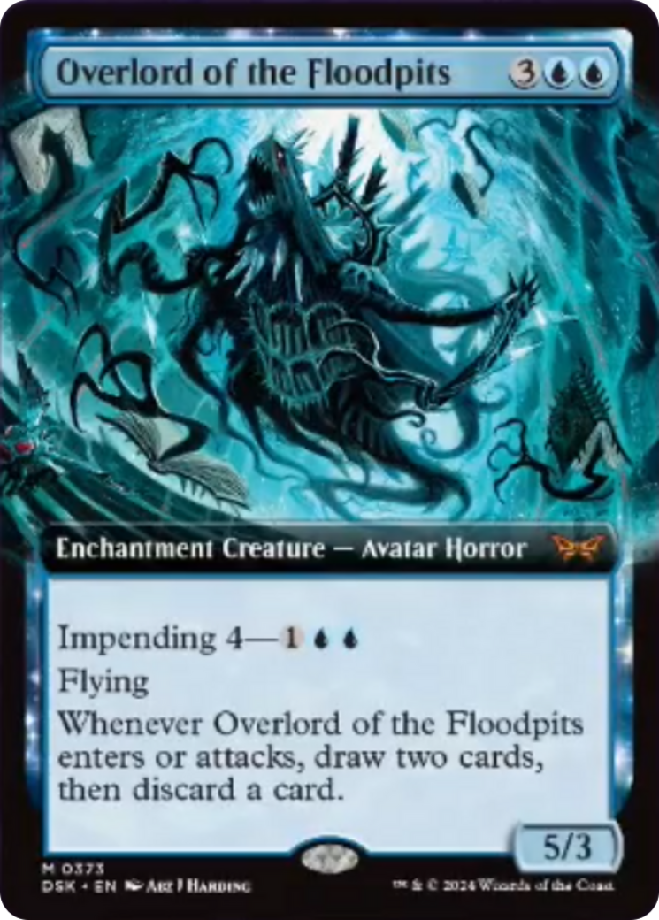 Overlord of the Floodpits (Extended Art) [Duskmourn: House of Horror] | Gamer Loot