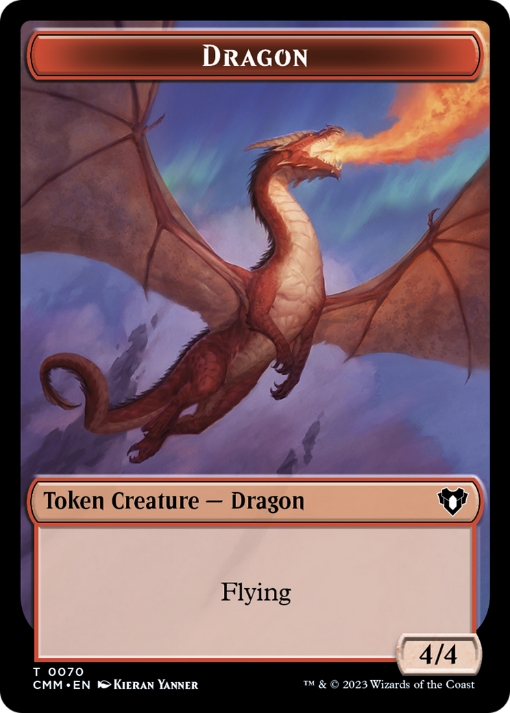 Dragon // Kor Ally Double-Sided Token [Commander Masters Tokens] | Gamer Loot