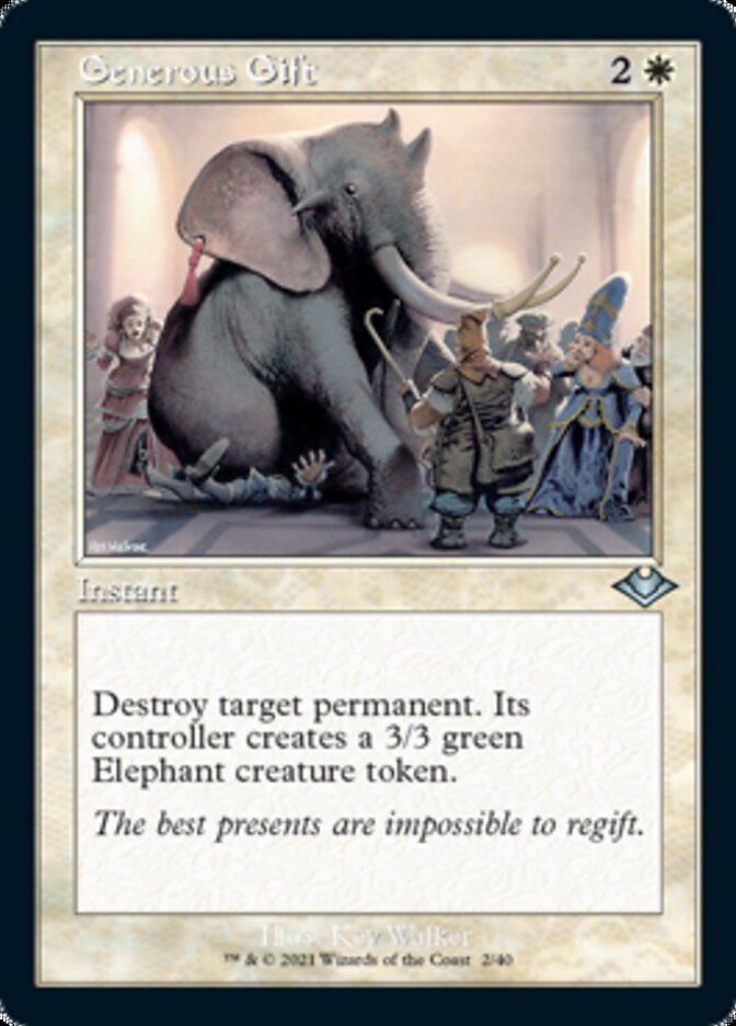 Generous Gift (Retro Foil Etched) [Modern Horizons] | Gamer Loot