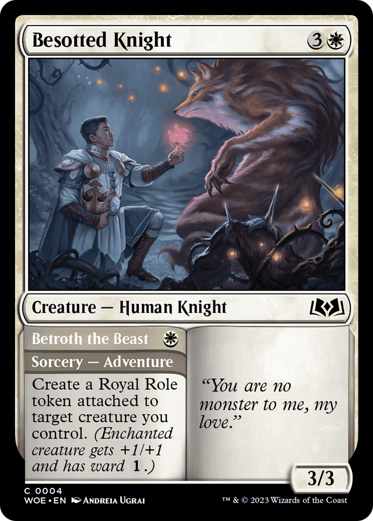 Besotted Knight // Betroth the Beast [Wilds of Eldraine] | Gamer Loot