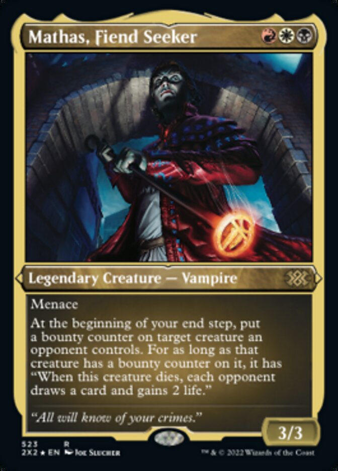 Mathas, Fiend Seeker (Foil Etched) [Double Masters 2022] | Gamer Loot