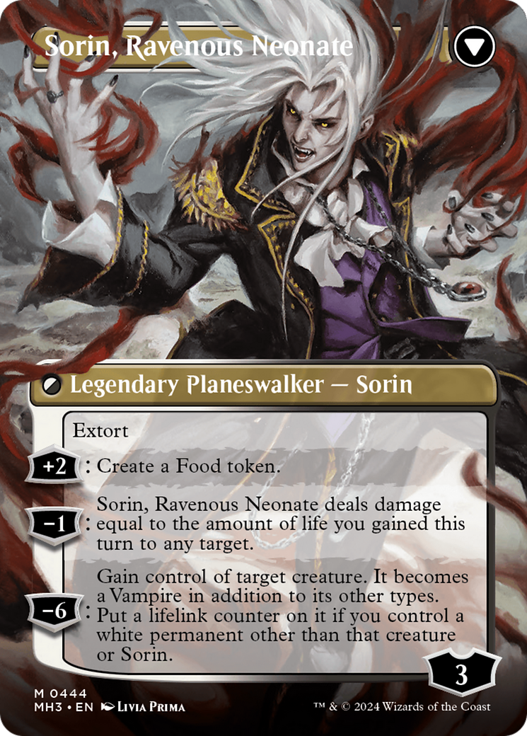 Sorin of House Markov // Sorin, Ravenous Neonate (Borderless) [Modern Horizons 3] | Gamer Loot