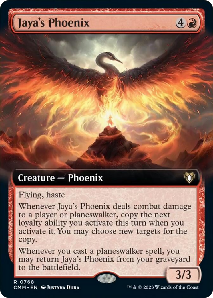 Jaya's Phoenix (Extended Art) [Commander Masters] | Gamer Loot