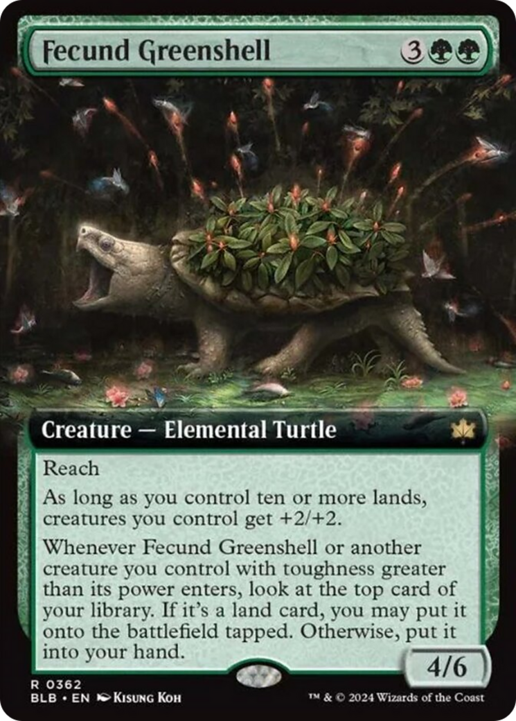 Fecund Greenshell (Extended Art) [Bloomburrow] | Gamer Loot