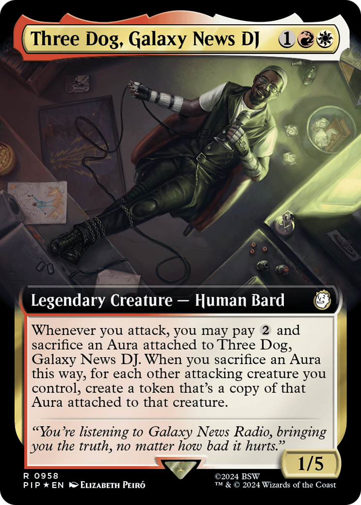 Three Dog, Galaxy News DJ (Extended Art) (Surge Foil) [Fallout] | Gamer Loot