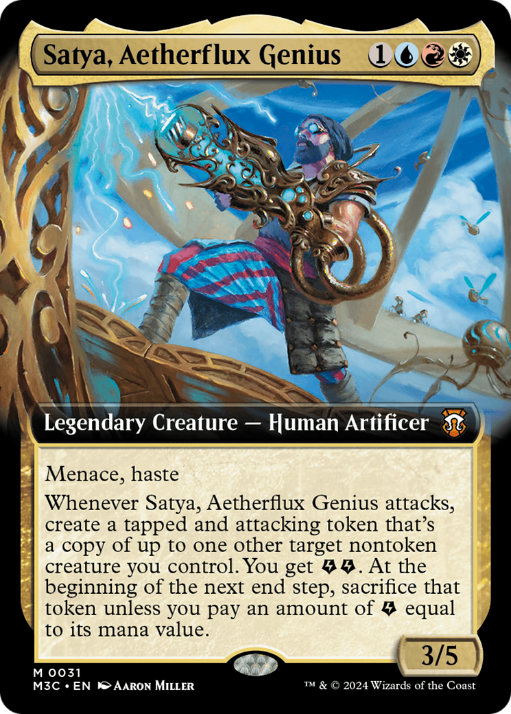 Satya, Aetherflux Genius (Extended Art) [Modern Horizons 3 Commander] | Gamer Loot