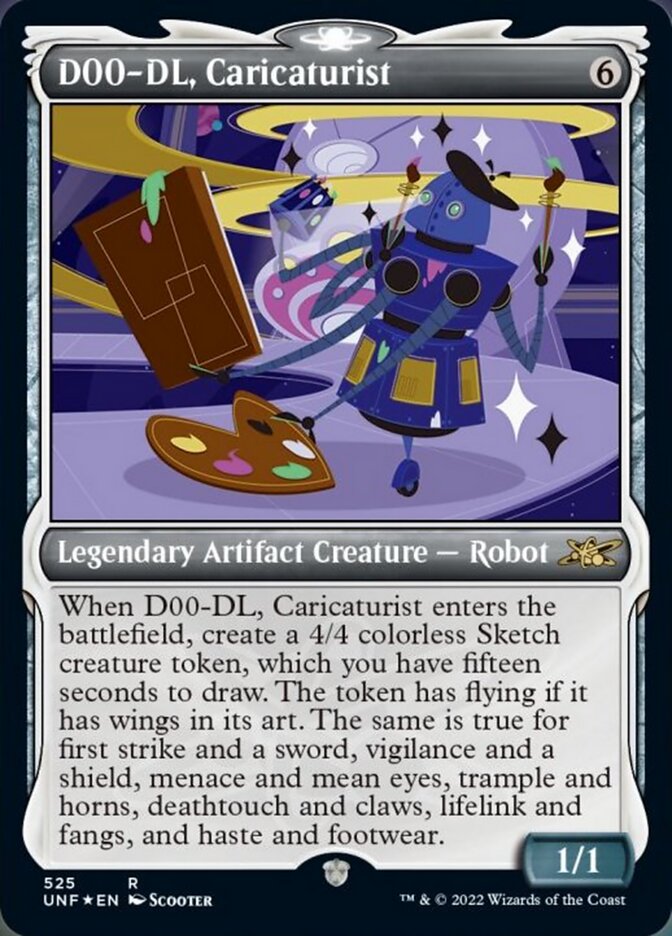 D00-DL, Caricaturist (Showcase) (Galaxy Foil) [Unfinity] | Gamer Loot