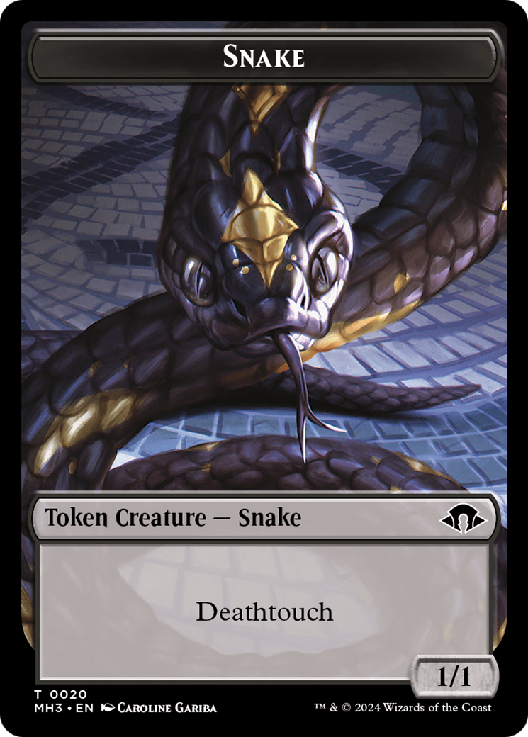 Snake // Energy Reserve Double-Sided Token [Modern Horizons 3 Tokens] | Gamer Loot