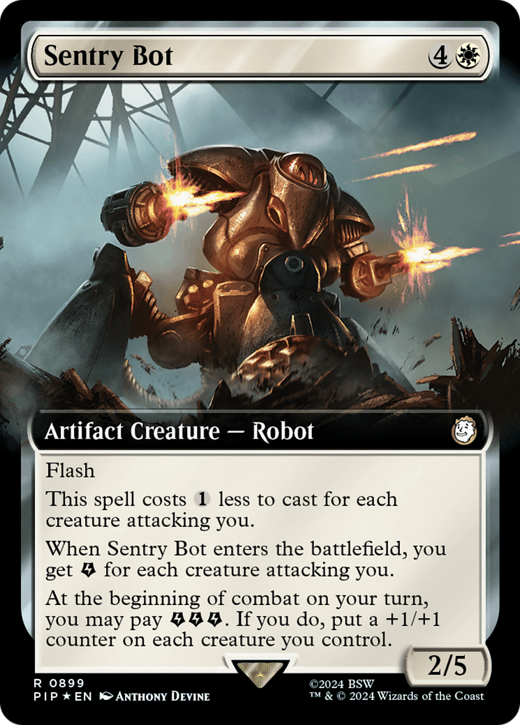 Sentry Bot (Extended Art) (Surge Foil) [Fallout] | Gamer Loot