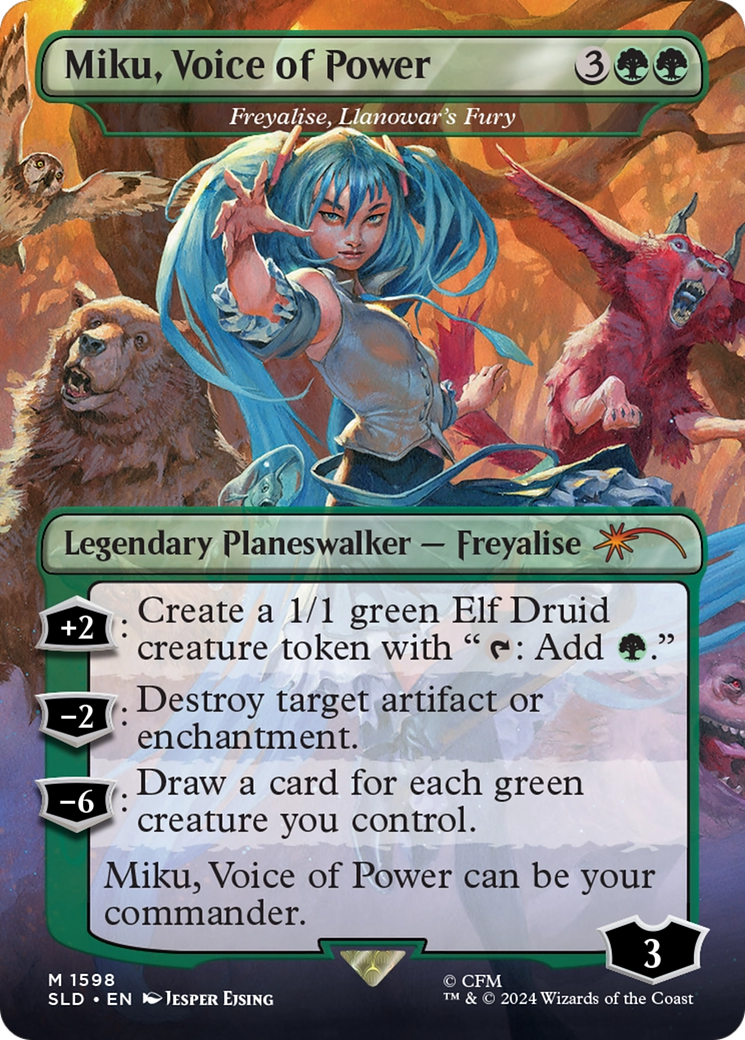 Miku, Voice of Power - Freyalise, Llanowar's Fury [Secret Lair Drop Series] | Gamer Loot