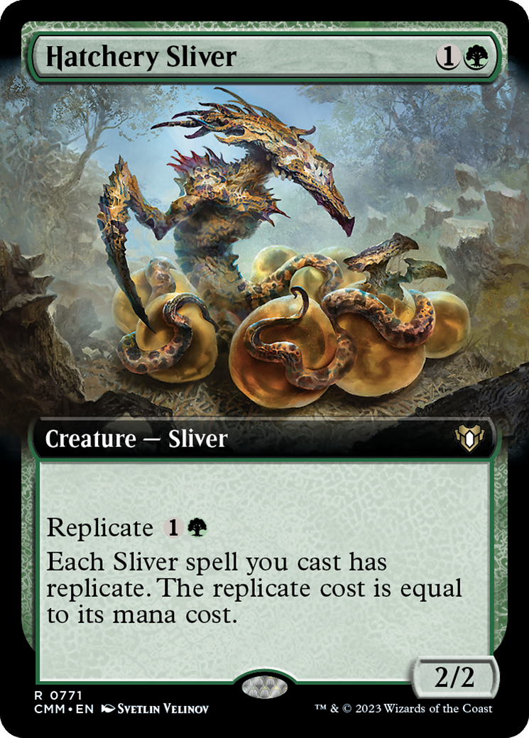 Hatchery Sliver (Extended Art) [Commander Masters] | Gamer Loot