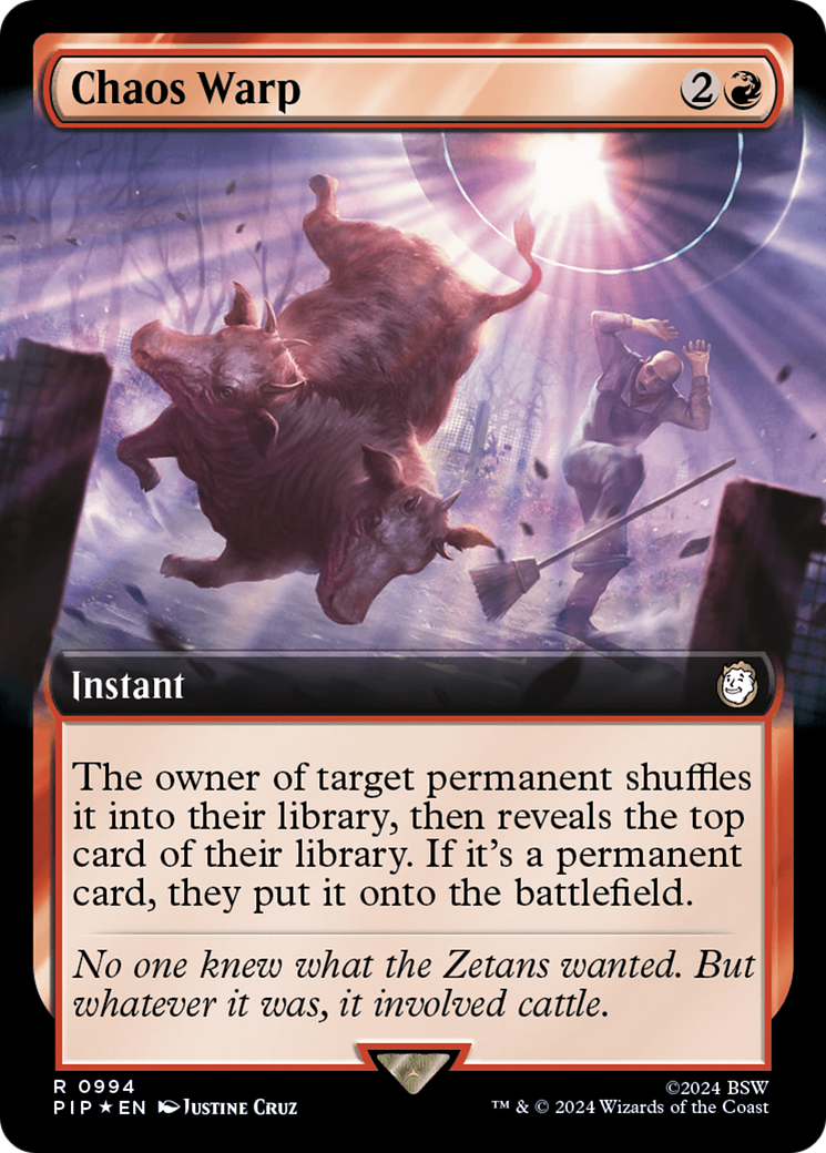 Chaos Warp (Extended Art) (Surge Foil) [Fallout] | Gamer Loot