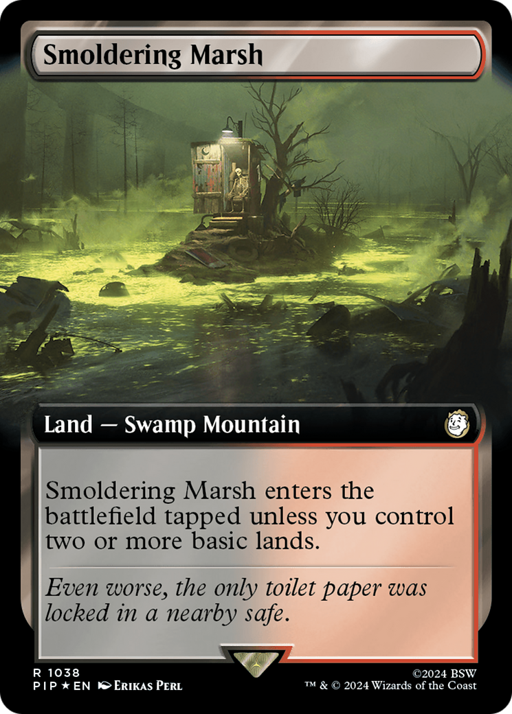 Smoldering Marsh (Extended Art) (Surge Foil) [Fallout] | Gamer Loot