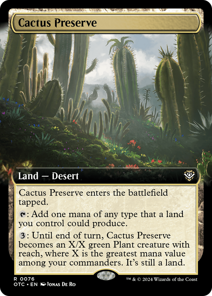 Cactus Preserve (Extended Art) [Outlaws of Thunder Junction Commander] | Gamer Loot