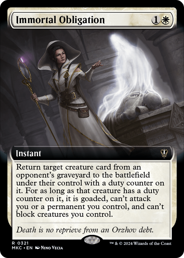 Immortal Obligation (Extended Art) [Murders at Karlov Manor Commander] | Gamer Loot
