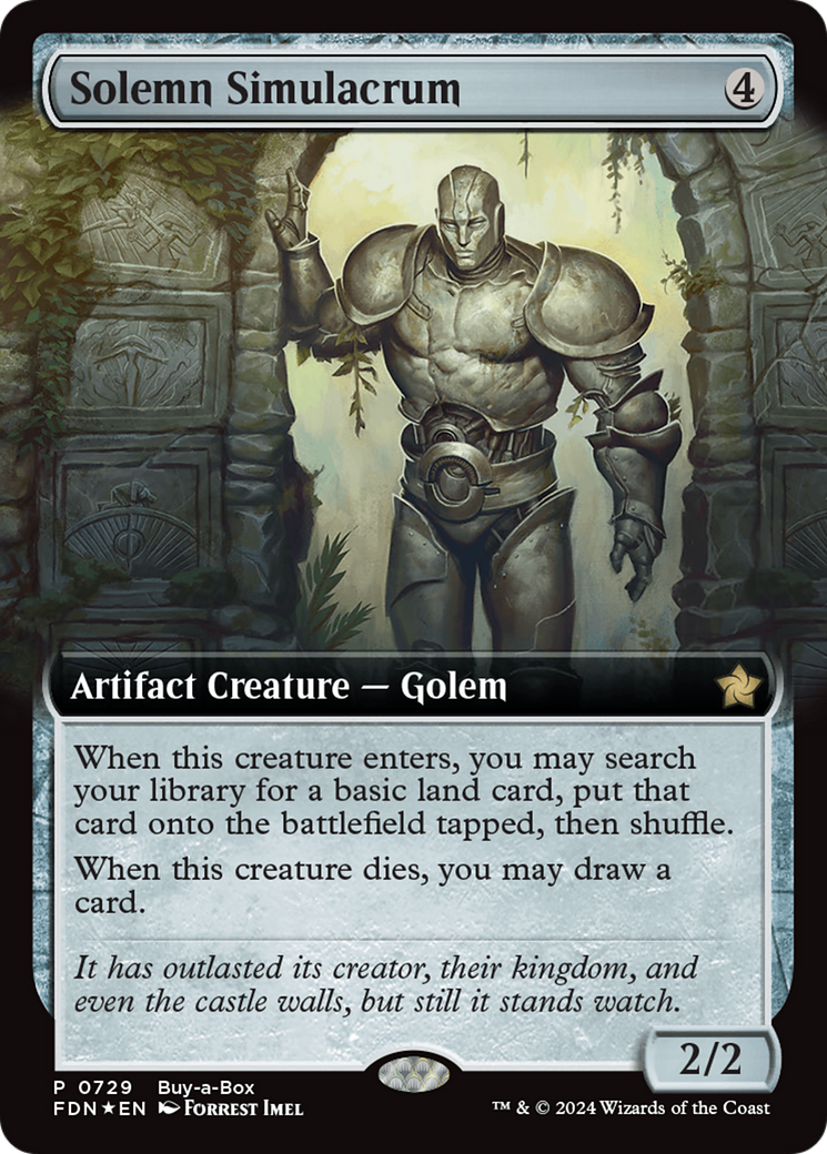 Solemn Simulacrum (Extended Art) (Buy-A-Box) [Foundations Promos] | Gamer Loot