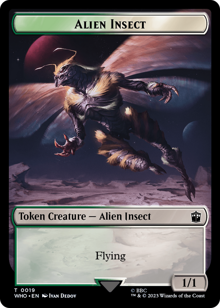 Mutant // Alien Insect Double-Sided Token [Doctor Who Tokens] | Gamer Loot